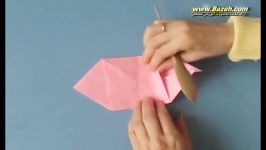 آموزش ساخت پروانه اوریگامی  اوریگامی پروانه