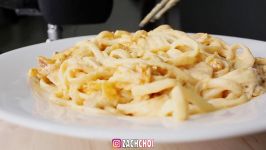 ASMR KIMCHI BACON PASTA + GARLIC BREAD BIG BITES Tingly Slurping Eating Sounds