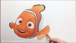 تایم لپس نقاشی ماهی nemo
