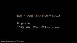 پروژه افترافکت نمایش لوگو Rubik Cube Transform Logo