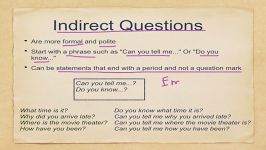 Direct and Indirect Questions