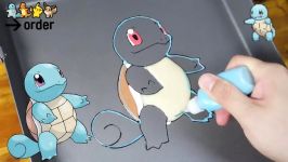 Pokemon Pancake art  Pikachu charmander Squirtle Eevee