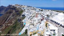 شهر زیبای سنتورینی در یونان