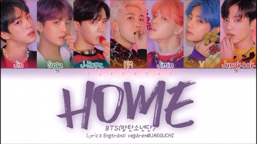 متن آهنگ لیریک جدید Home BTS