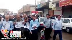 راهپیمایی مردم برازجان در حمایت سپاه پاسداران