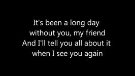 Wiz Khalifa ~ See You Again  Lyrics