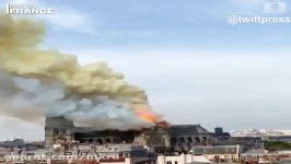 آتش سوزی در کلیسای معروف نوتردام پاریس