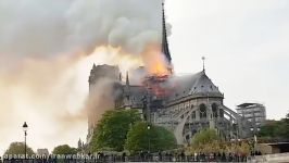 آتش سوزی شدید در کلیسای نوتردام پاریس