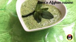 چتنى سبز نعنا ماست Green Chutney with Yogurt