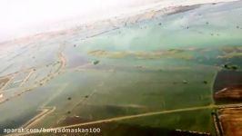 تصاویر هوایی آب گرفتگی روستاهای شهرستان حمیدیه  خوزستان