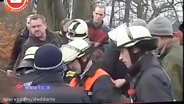 عملیات نجات اسب داخل باتلاق توسط امدادگران