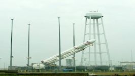 Antares Rocket Raised on Launch Pad