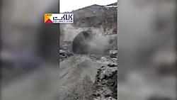 اولین تصاویر ریزش تونل در آزادراه تهران  شمال