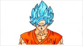 How to Draw Goku Super Saiyan God Blue SSGSS