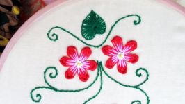 Hand embroidery flower stitch by Nakshi Kantha World