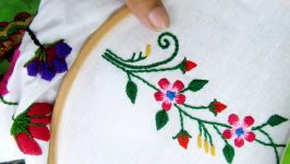 Hand embroidery Border line design by Nakshi Kantha World