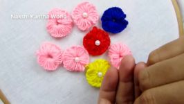 Hand Embroidery Amazing Trick# Sewing Hack with pen# Amazing flower embroidery