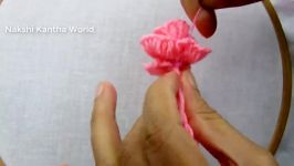 Hand Embroidery amazing trick# Sewing Hack with Pen# Easy Rose Flower Embroidery