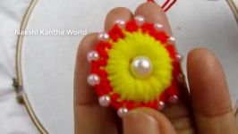 Hand Embroidery Amazing Trick Easy woolen flower making trick