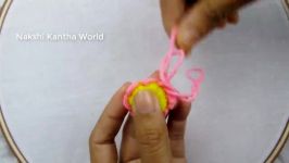 Hand Embroidery Amazing Trick Woolen Flower Embroidery Trick