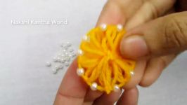 Hand Embroidery Amazing Trick Woolen Flower Embroidery Trick with Hair Comb