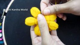 Hand Embroidery Amazing Trick Woolen Flower