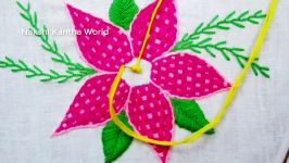 Hand Embroidery Chekered Flower Stitch