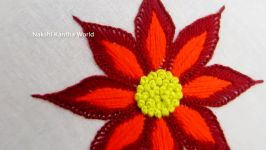 Modern Flower Embroidery Hand Embroidery Flower Design