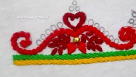 Hand Embroidery Beautiful Border Line Embroidery Embroidery design for dress