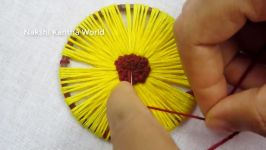 Hand Embroidery Amazing Trick Easy flower embroidery trick with bangles