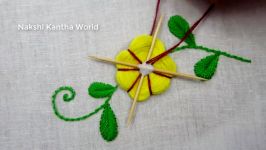 Hand Embroidery Easy Flower Embroidery Trick with tooth pick