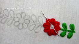 Hand Embroidery Beautiful Border Line Design Nakshi katha border design