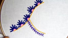 Hand Embroidery Beautiful Neckline Design Easy Flower Embroidery