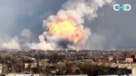 انفجار وحشتناک زاغه مهمات ارتش اوکراین