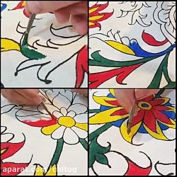 نقاشی پارچه رنگ پارچه‌های چیتّاگ