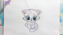 How to draw a baby kitten step by step  Cute kitten drawing easy
