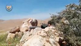 انهدام کامیون ارتش سوریه موشک تاو در شمال حماه