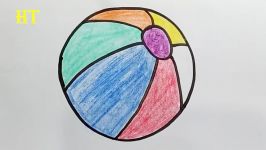 How to Draw a Ball and coloring pages for kids  Draw for kids