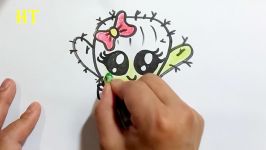 How to draw a Cute cartoon Cactus  Coloring pages for kids  Draw for kids