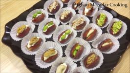 خرما لذیذ افطاری برای مهمانی Dry Fruit Stuffed Dates Recipe