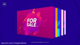 پروژه افترافکت نمایش عناوین رنگی Colorful Book Sale Abstract