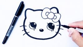 How to draw a cute hello kitty draw cute things