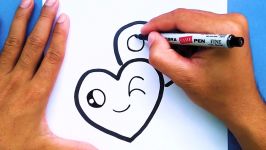 how to draw a cute couple heart Valentins Draw Draw cute things