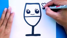 How to draw a Cute Drink Glass of Water Draw cute things