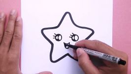 How to draw Cute Star Very Easy Step by Step Draw Cute Things