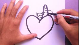 How to draw a cute Unicorn Heart Draw for Valentines Day Draw cute things