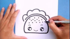 How to draw a Supper Cute Taco Draw cute things