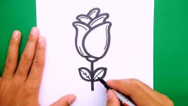 How to draw a rose draw cute things