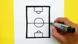 How to draw a Soccer Field Step by step Draw cute things