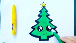 How to draw Christmas tree Draw something for Christmas Draw cute things